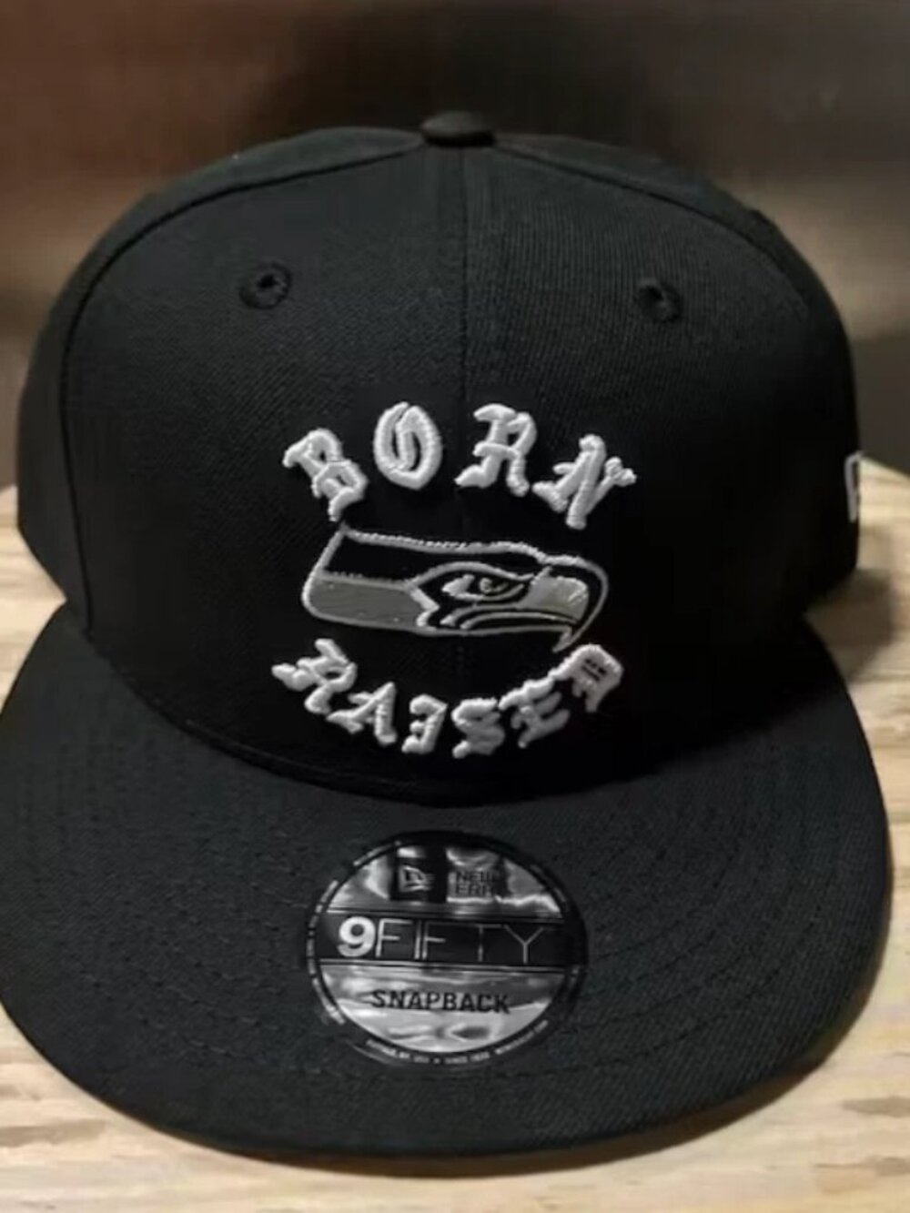 Born X Raised × NEW ERA NFL + SEAHAWKS SNAPBACK ROCKER HAT: BLACK